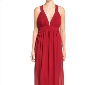 TFNC London red floor length dress
